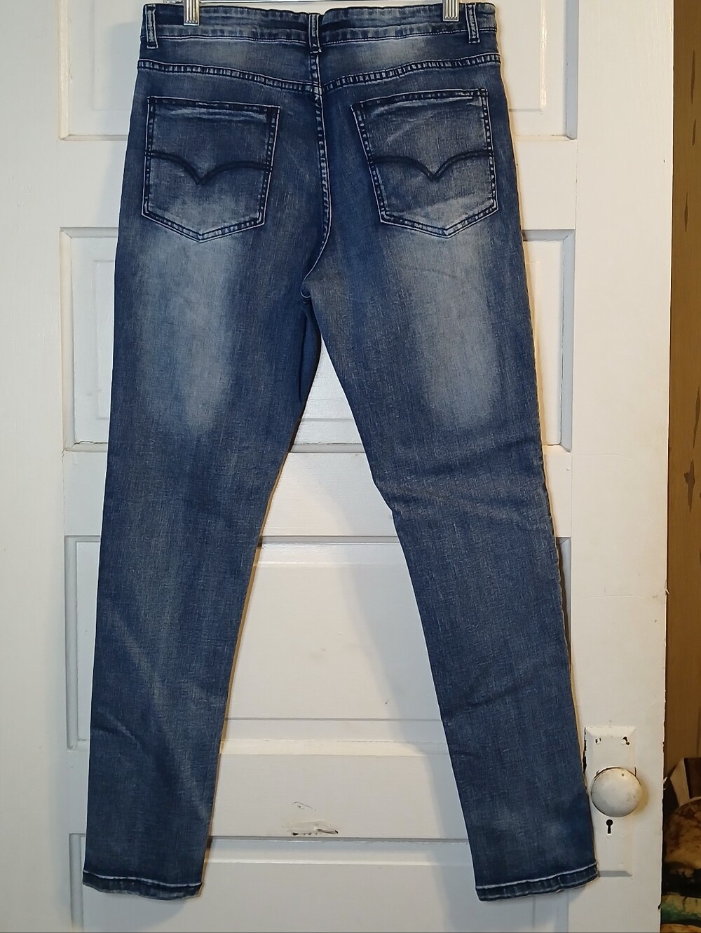 Cowboy Jeans Womens 32 Skinny Stretch Blue Medium Wash Mid Rise 30x32 Approx